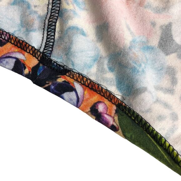 Nicole Miller Collection Dress Womens P Tropical Floral Animal Print Faux Wrap - Picture 12 of 16